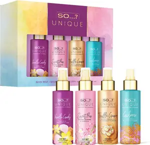 So…? Unique Body Mist Set - Perfumes for Women - 4 pcs - Vegan,  - Travel Size - 650 to 1000 Sprays - Floral Fragrances - Eau De Parfum - Great Scent Floral Fragrances Eau De Pafum Floral Chypre Scent Eau De Parfume Floral Oriental Fragrance