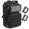 LUCIERNAGA Molle Utility Pouch - 3-Day Backpack Mini Design EDC Bag for Tools, Phones, Medical Supplies, Includes Free 1 Flag Badge & 2 Carabiners for Camping, Hiking