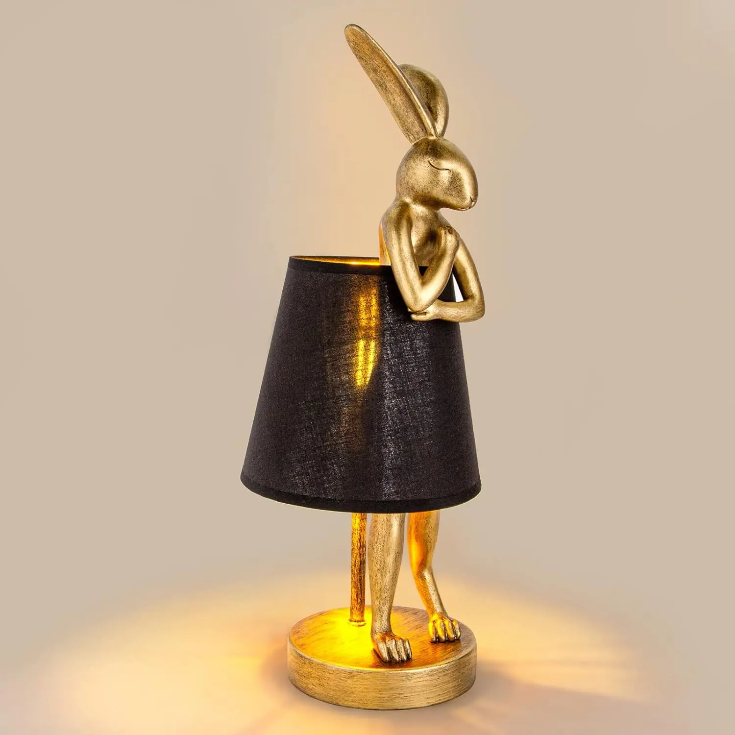 Bunny Lamp Resin Gold Rabbit Desk Light Bedroom Bunny Night Light Christmas Decorations Christmas Gifts Energy Efficient Nightstand Lamp,as Present for Belover