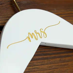 Engraved 'Mrs' Bride Hanger, High Quality Wooden Wedding Keepsake -Engraved Dress Hanger - Organizer