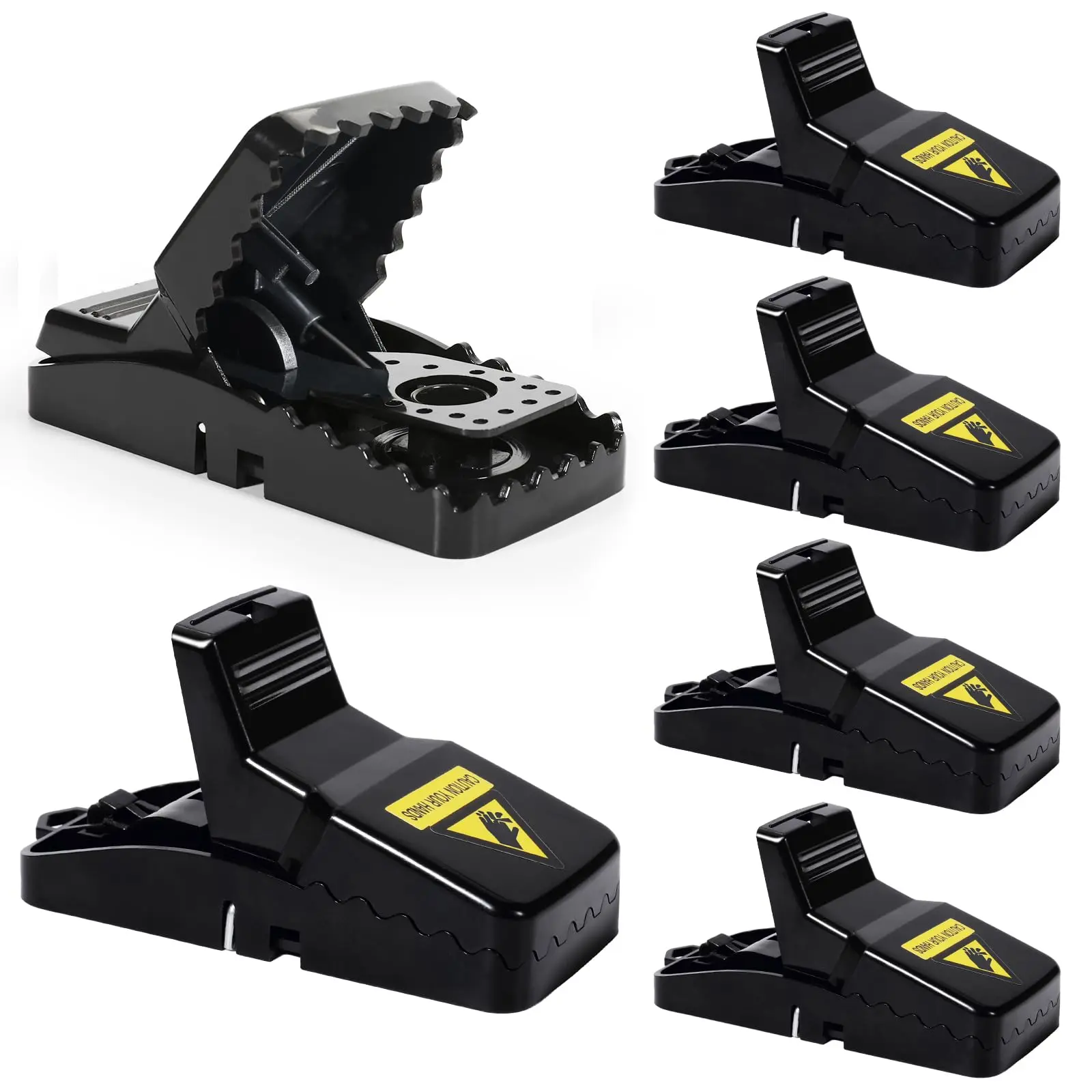 6 Pack Reusable Mouse Traps for Indoor & Outdoor Use, Quick Set Snap Traps with High Sensitivity for Mice and Small Rats, Durable Easy-to-Clean Design