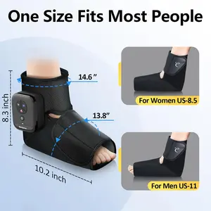 1 Pieces Cordless Rechargeable Foot Massager with Air Compression, Heating & DIY APP - Fits Sizes 6 to 10 for Smart Foot Care