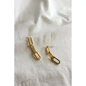 Emma Gold Dipped Chain Dangle Earring