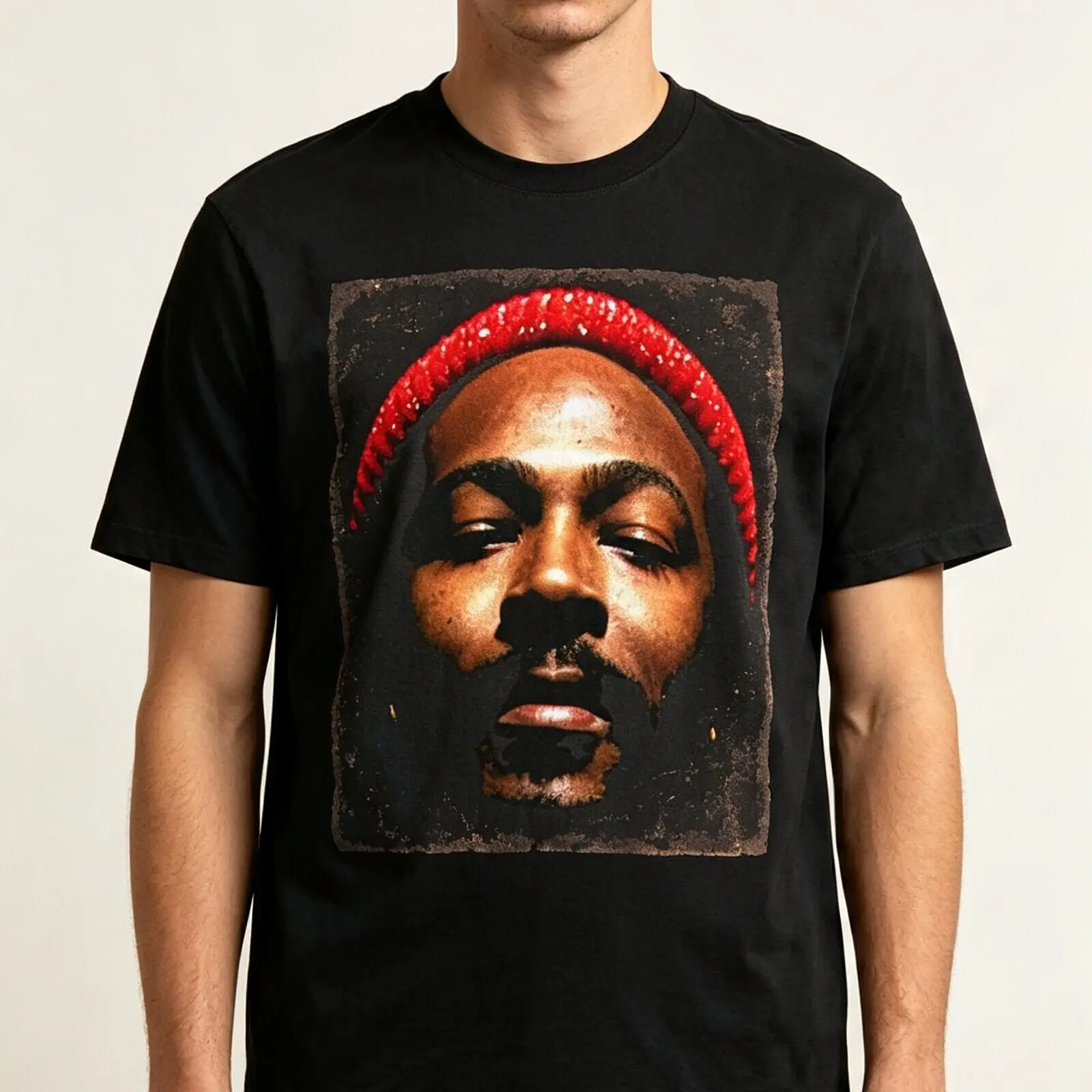 letols Men's Crew Neck Casual 100% Cotton T-Shirt - Marvin Gaye Design, Cartoon Pattern, Machine Washable Streetwear Menswear Top (B26002269), Casual Cotton Tee, Graphic