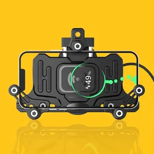 Motorcycle Phone Mount with Wireless Charging – Waterproof, Shockproof & Anti-Shake Holder