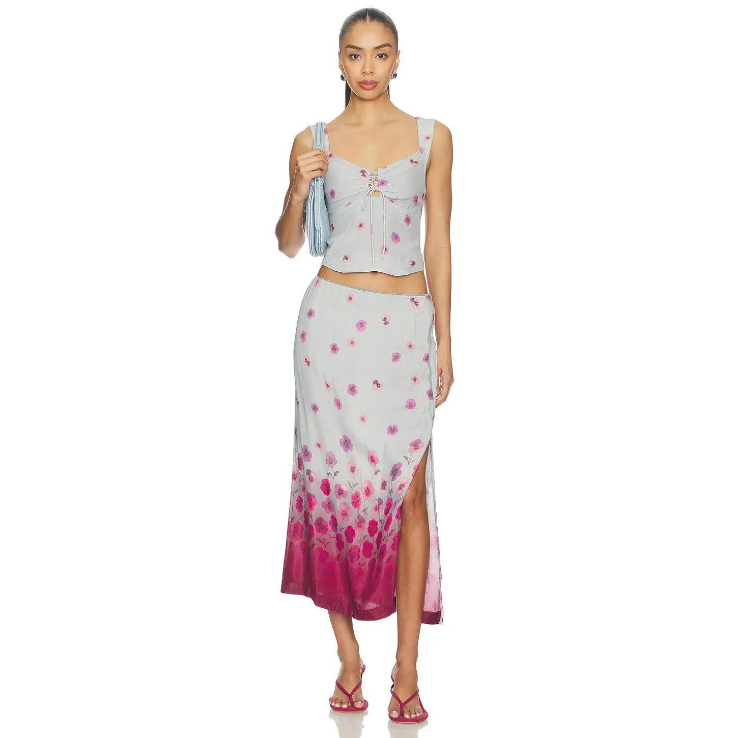 Free People Of The Season Set in Dusty Blue Combo