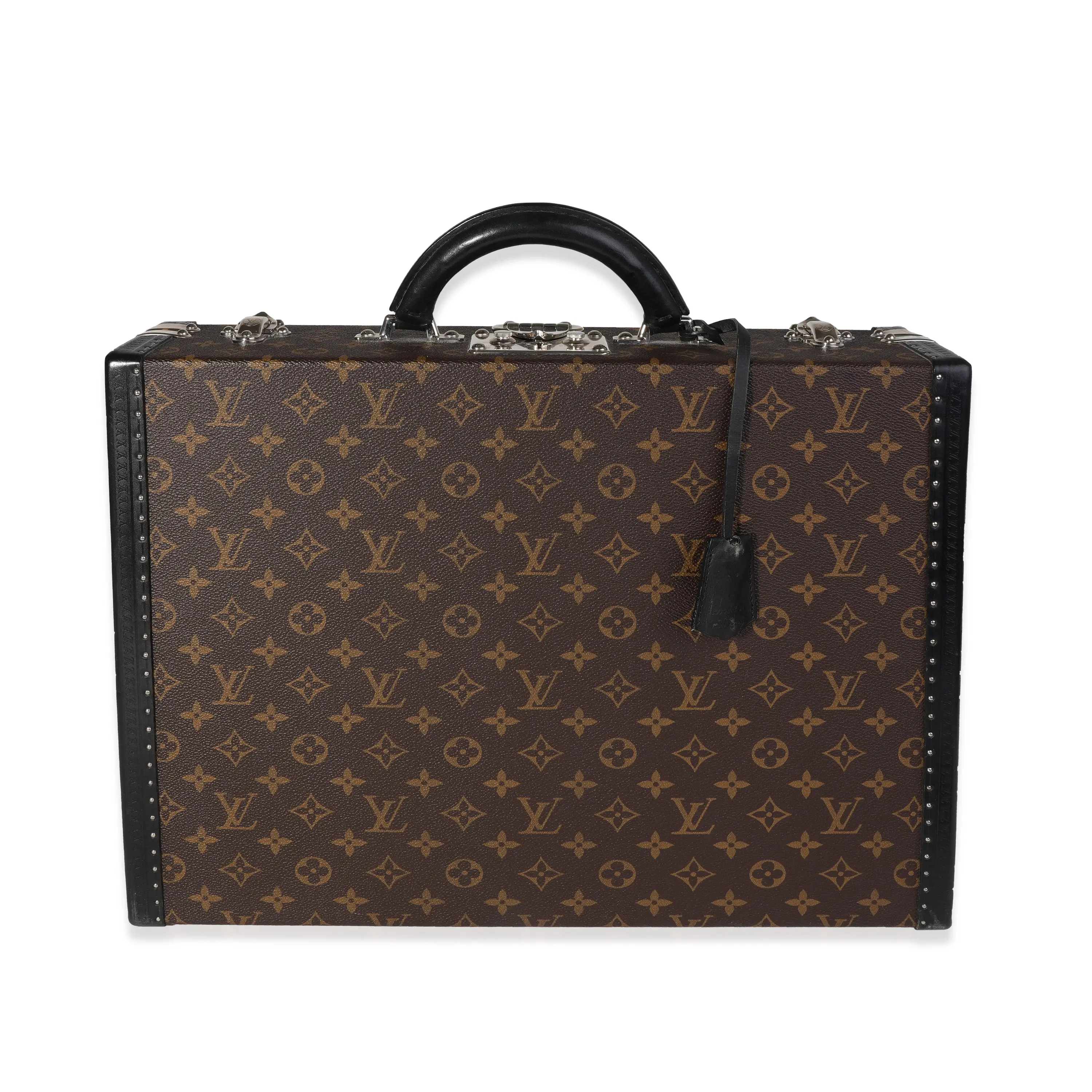 Pre-owned Coated Canvas Professional & Technology Bags Monogram Macassar President Briefcase