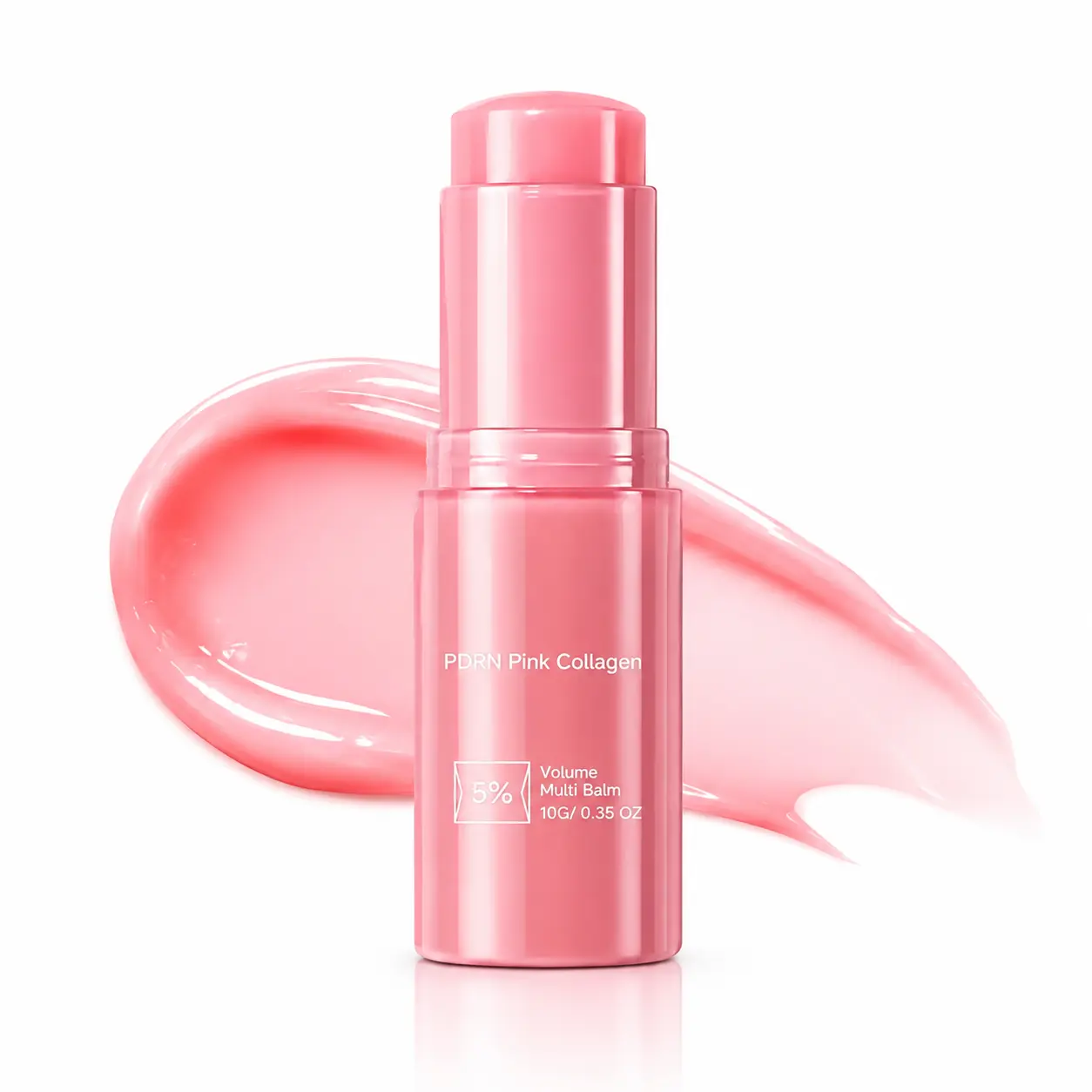 PDRN Pink Collagen Volume Multi Balm Stick, Skincare Balm for Lips, Under Eyes, Neck & Smile Lines, Hydrating Moisturizer for Smooth & Youthful-Looking Skin