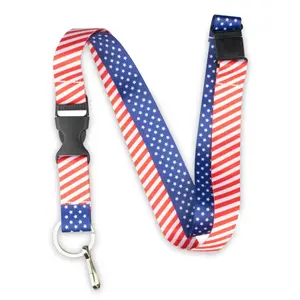 American Flag Lanyard with Breakaway Clasp