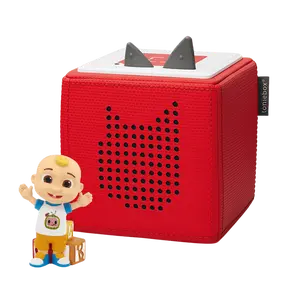Tonies Toniebox 1 Starter Set - Red - Includes CoComelon Audio Toy Figurine and Charging Dock