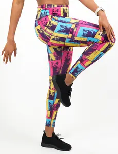 CVG Pawcasso Leggings High Waisted Womenswear Bottom Colorful