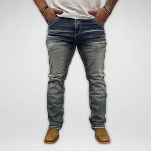 Men's Western Blue Classic Modern Boot Denim (W-460)
