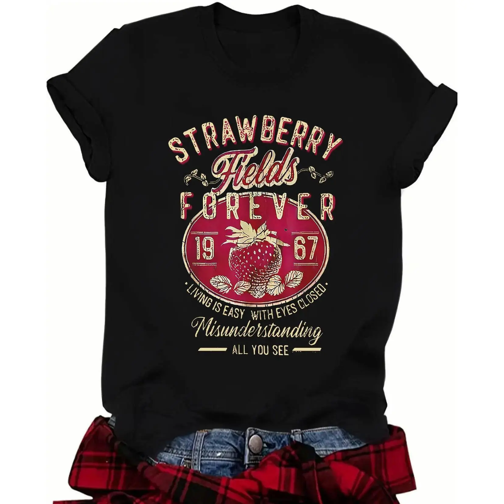 Wo Letter Print Round Neck Tee, Casual Short Sleeve Crew Neck T-shirt Summer, Fashion Wo Top Daily Wear white teeshirt cherry confidence outdoor obersized goosebumps mother