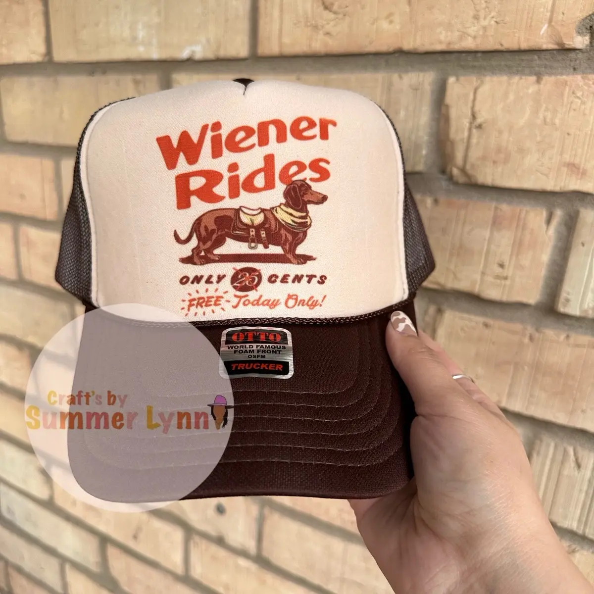 Wiener dog ride trucker hat Wiener dog ride trucker hat