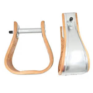 Weaver Leather 3" Wooden Bell Stirrups with Metal Overlay