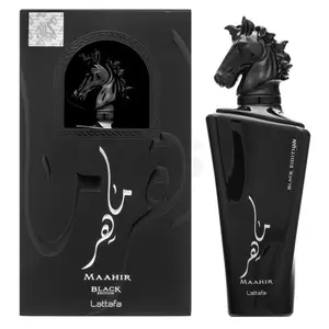 LATTAFA MAAHIR BLACK MEN 3.4oz EDP SPRAY Eau De Parfum Fragrance Perfume Scent Smooth Blend Aroma Scented Cosmetic Cologne