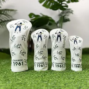 1961 Golf Club Cover Head Cover, High-Quality PU Driver Fairway Hybrid Protector, Limited Edition Design for Optimal Protection & Style Golf Accessory