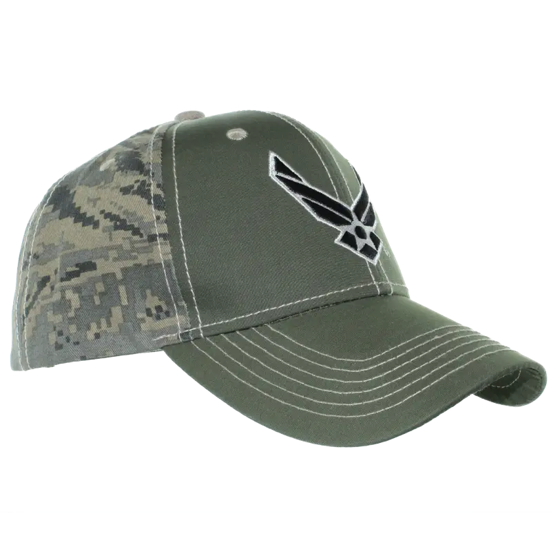 Air Force Neutral Camo Cotton Cap with Embroidered Wings Logo
