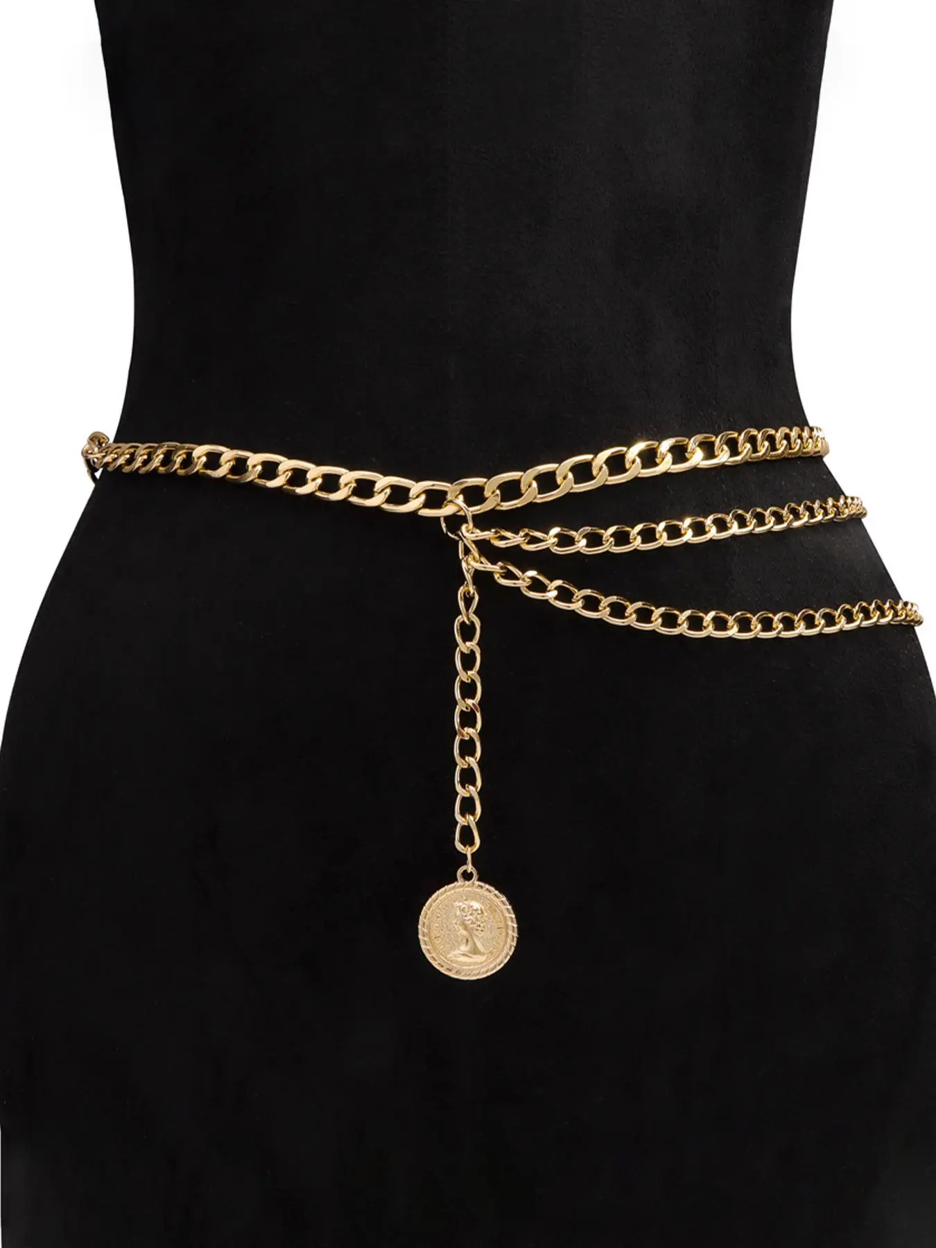 Women's Boho Style Chain Belt, Western Style Belt, Fashionable Multi-layer Chain Belt, Trendy All-match & Exquisite Accessories for Women, Western Belts