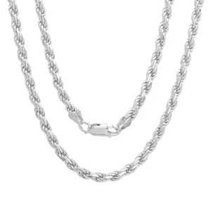 925 Silver Rope Chain 4MM thickness sterling sliver