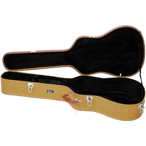 GLARRY 41" Acoustic Dreadnought Guitar Hardshell Carrying Case Microgroove Flat Guitar Case