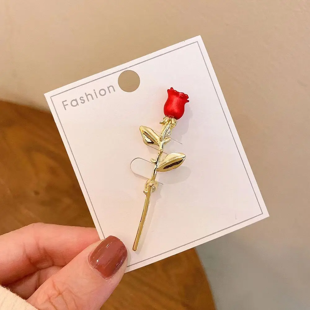Rose Flower Brooch, Exquisite Brooch, Fashion Alloy High-End Wedding Accessory, Elegant Flower Pins for Coats Suits Dresses, Gift for Women