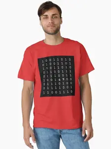 Binary Code 6-7 Trend Minimalist Design | Digital Aesthetic Pattern Classic T-Shirt 2N8