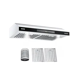 VEVOR Under Cabinet Range Hood,  , 30 Inch Kitchen Vent Hood, 900CFM Dual Motors Stainless Steel Stove Hood, with Gesture & Touch Control, LED Light, and 4-Speed Exhaust Fan