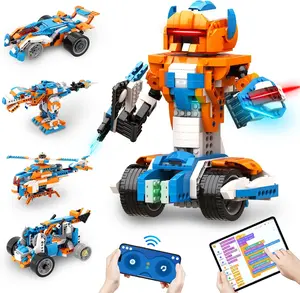 Apitor Robot X robot building kit, 12-in-1 programmable APP remote control car, STEM robot coding kit, educational birthday gifts for boys and girls aged 8-12, parent-child activities, children's entertainment
