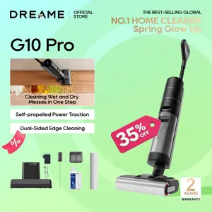 DREAME G10 Pro Elite Wet Dry Vacuum Cleaner, Cordless Vacuum Mop All in One with Auto Self-Cleaning, Up to 30 Mins Runtime, Cordless Floor Cleaner Machine for Hard Floors, Edge Cleaning Wet Dry Vacuum