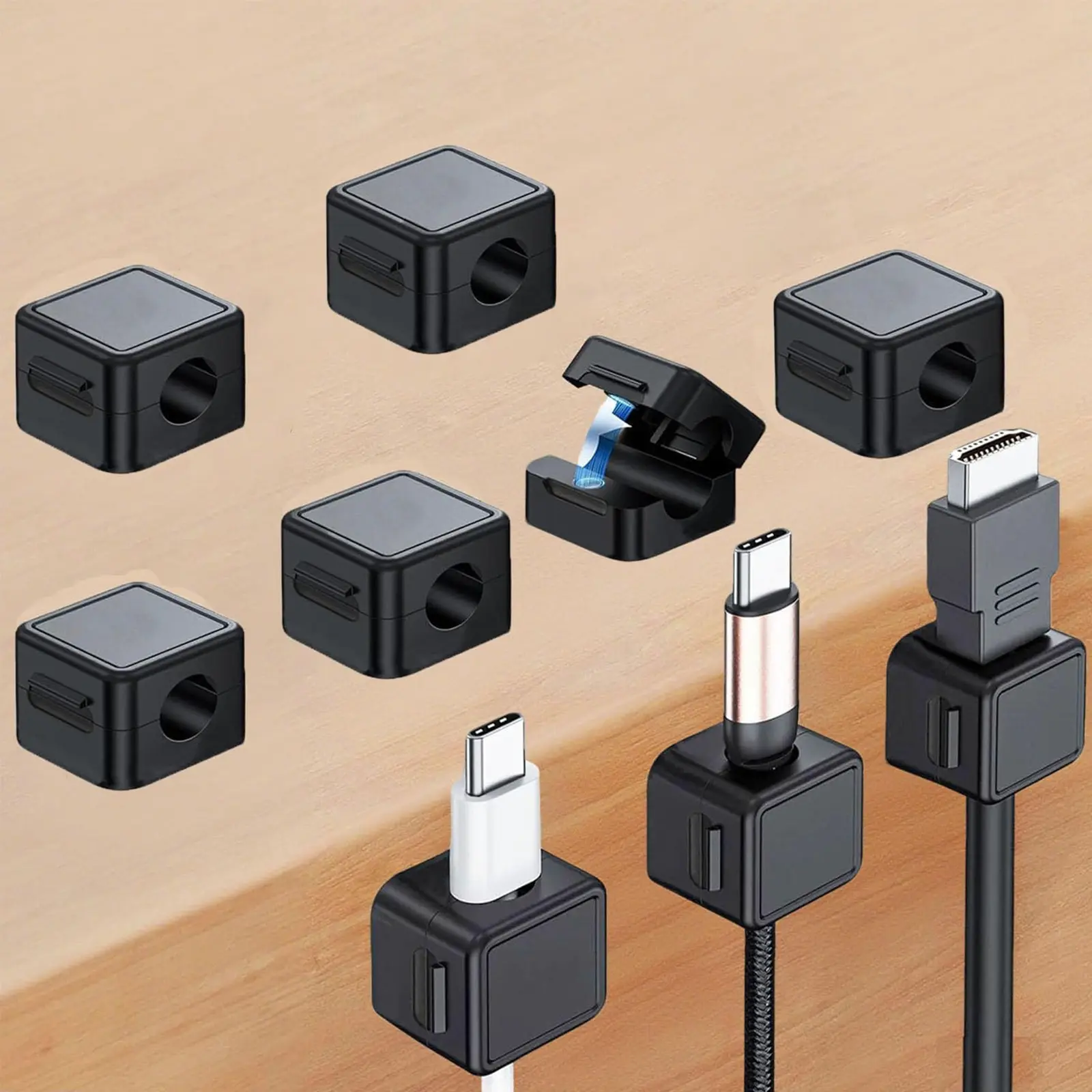 DGAPHRO 9 Pack Magnetic Cable Clips,Cord Holder, Under Desk Cable Management, Adhesive Wire Holder Cord Organizer for Home Office Desk Phone Car Wall Desktop Nightstand Work Accessories,September Restock,backtoschool