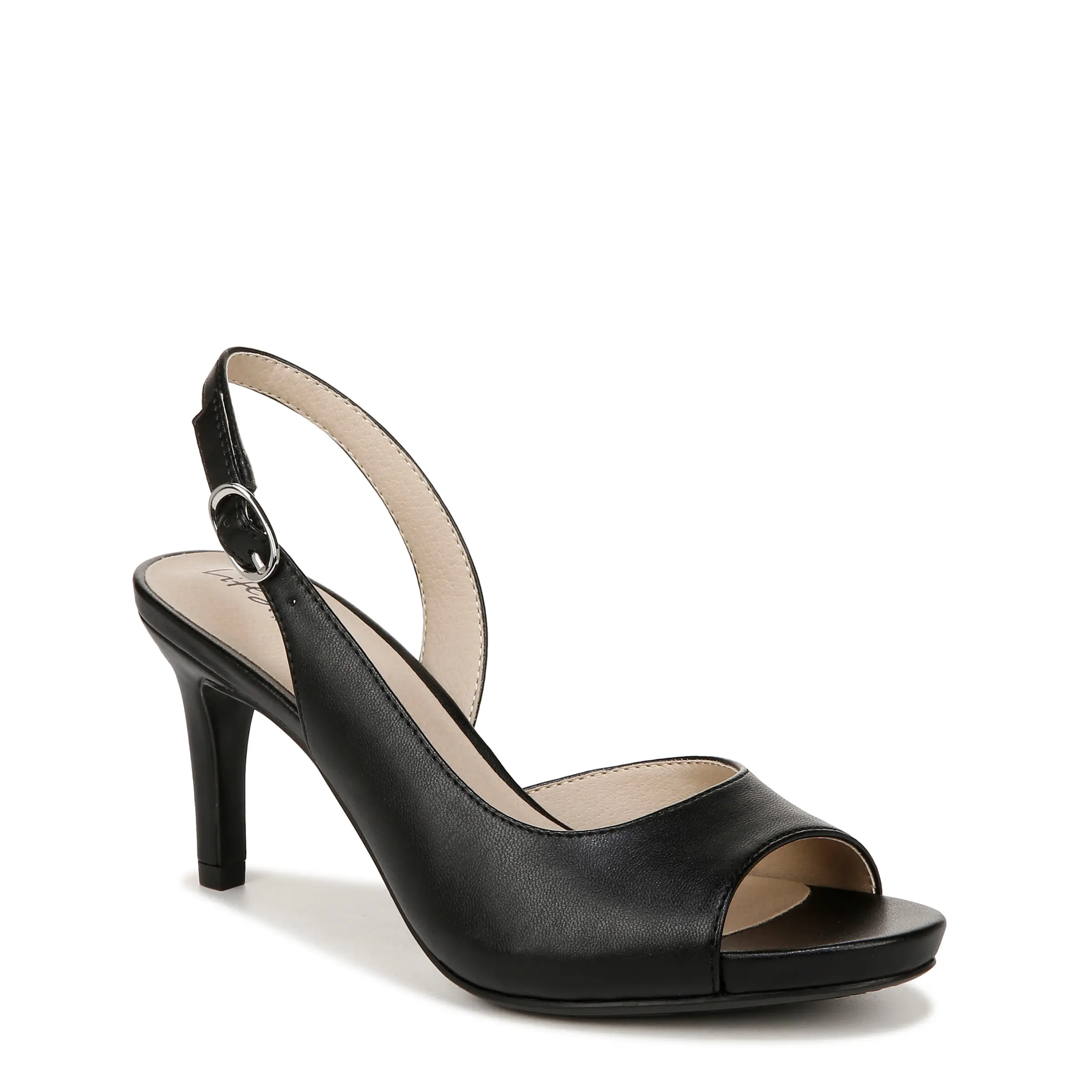 Lifestride Women's Teller 2 Slingback Peep Toe Pumps - Medium & Wide Width