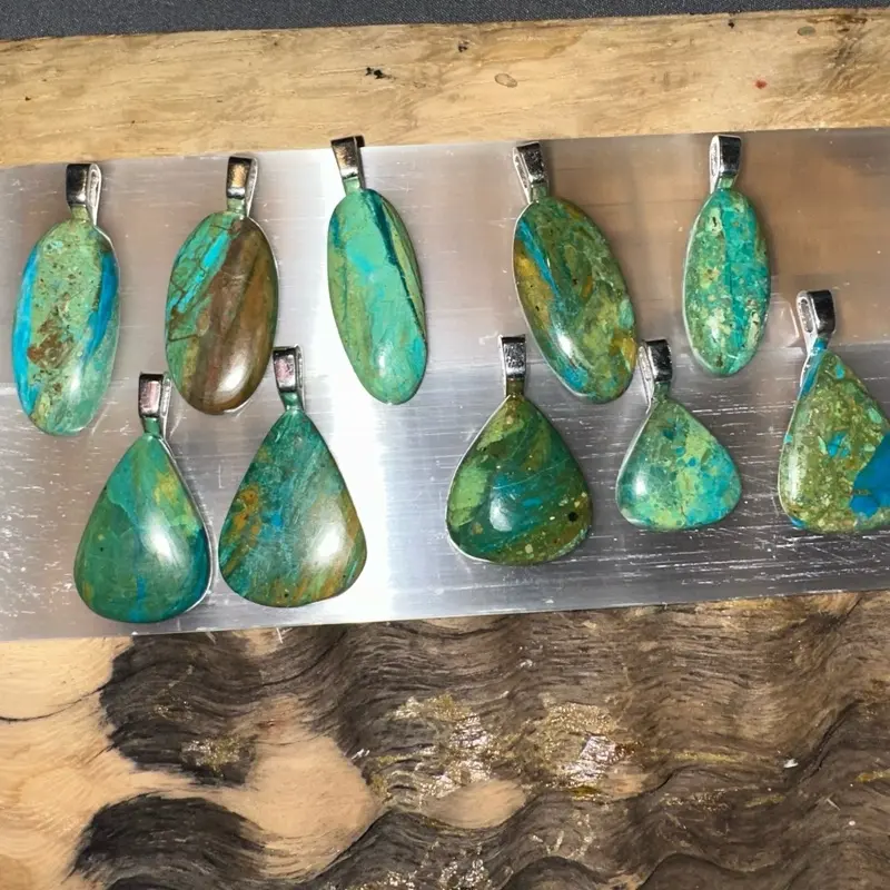 Opalized petrified wood pendant