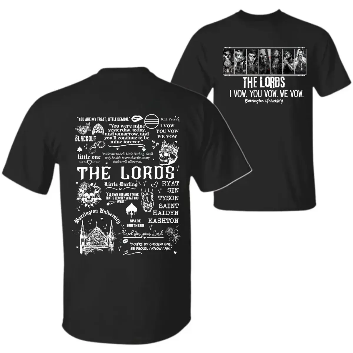 Dark Romance Two Sided Shirt, The Lords Chaotic Book Sweatshirt, L.O.R.D.S Series Book Hoodie, Shantel Tessier Book Merch, Aesthetic Reader Tops, Unisex Sweater Pullover Tee