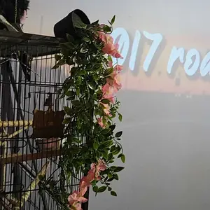 Artificial Hanging Vine Plants in Pots, 2-Count Faux Plants with Pots, Decorative Plants for Home and Office, Indoor and Outdoor Garden Shelves