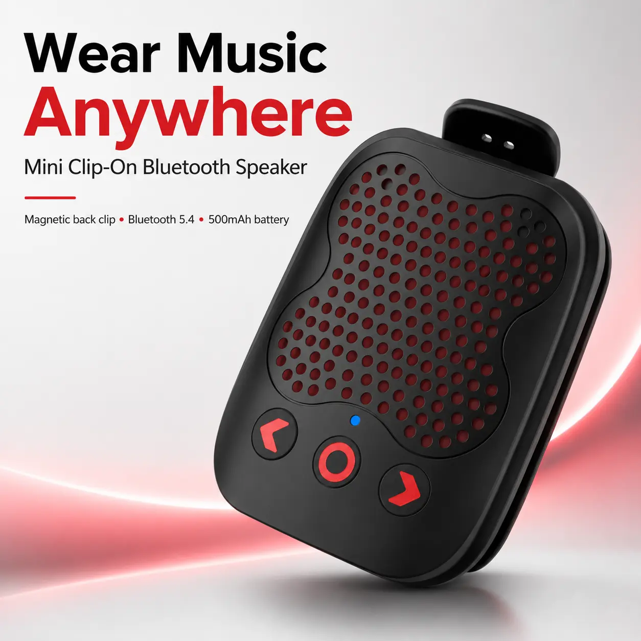 Wearable Bluetooth Speaker with Magnetic Clip, Portable Wireless Speaker for Work, Home & Outdoor Use,Smart  Home  Tech