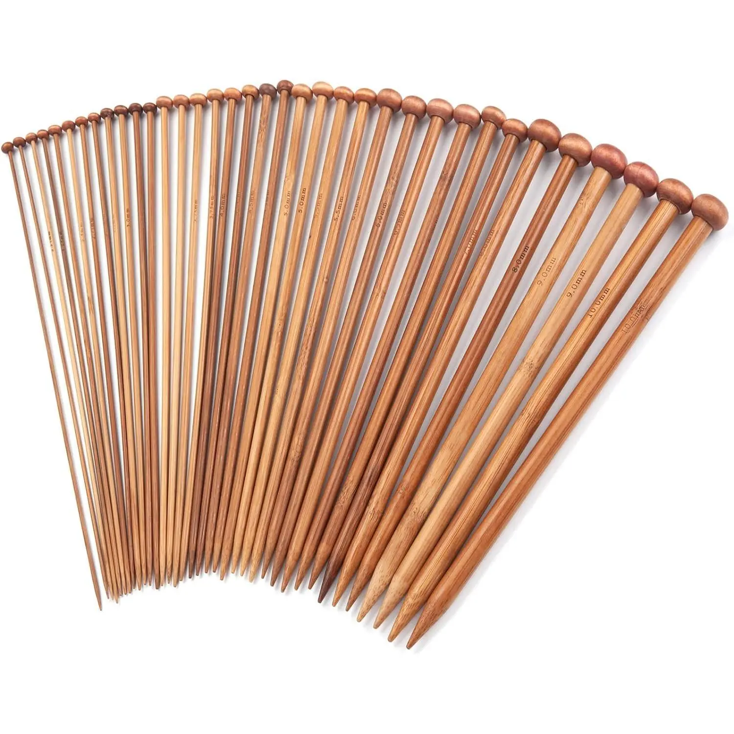 30 count  Knitting  Set, Wooden Knitting , Knitting Kit Accessories for Beginners , Single Pointed from 2.0mm-10.0mm