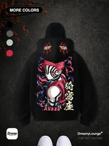 Demon Slayer Mitsuri Dressing Cos Design Element, Loose-Fit Hooded Sweatshirt, Casual Streetwear Sweatshirt, Graphic Print, Suitable for Home or Outdoors, Demon Slayer Hoodie
