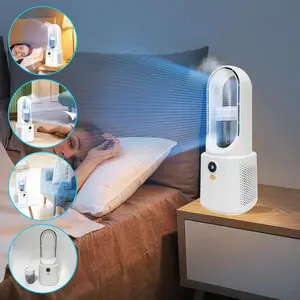 USB Rechargeable Mist Fan with Humidifier, 1 Count Portable Air Circulation Fan, Silent No Leaf Fan for Home, Office and Living Room