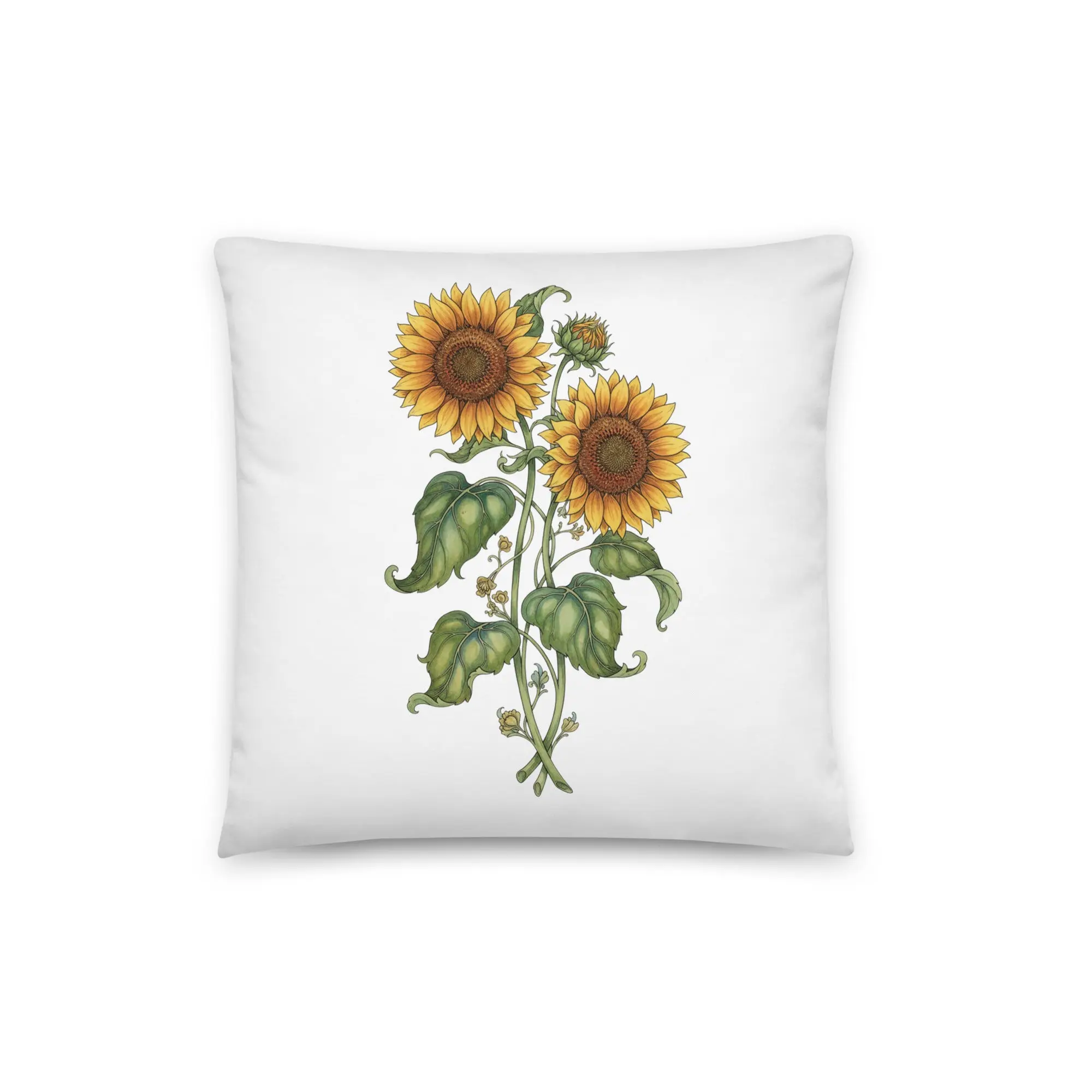 Sunflowers & Steer Reversible Pillow