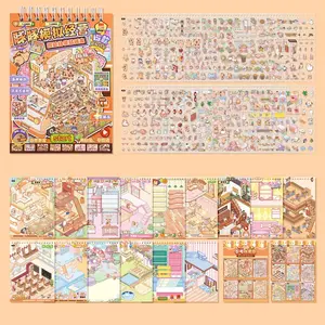 DIY 3D Capybara Scene Stickers Set, 15 Pcs Mini House & Garden Decorations with Tweezers, Perfect for Stress Relief & Creative Crafts