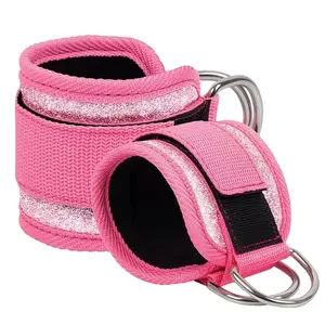 Adjustable Ankle Straps with D-Ring – Cable Machine Leg Workout Cuffs