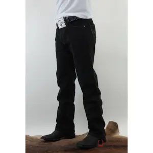 Men's Rock&Roll Black Revolver Slim Straight Jeans, Style BM1RD02484