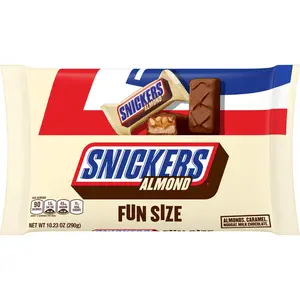 SNICKERS Almond Fun Size Milk Chocolate Candy Bars, 10.23oz Bag