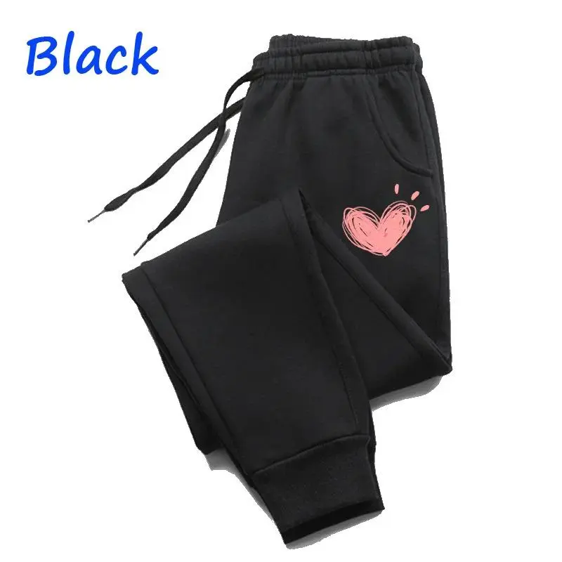 Pink Heart Sweatpants, Valentine Jogger Pants For Fans, Loving Streetwear Joggers, Pants For Couple, Casual Pants, All Seasons Lightweight Cotton Polyester Tapered Fit