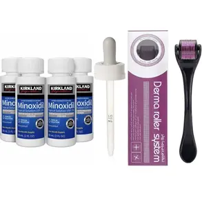 Kirkland minoxidil Men’s Hair Regrowth Solution 4 Month Supply with free Derma Roller