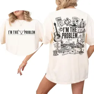 I’M The Problem Tour Shirt 2 Sides, Country Music Tee, Western Graphic T Shirt, Music Fan Gift, Concert Outfit, Unisex Sweater Pullover Tee