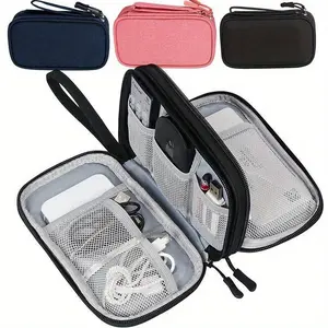 Portable Multi-layer Travel Cable Storage Bag, Durable Digital Accessories Storage Box, Organizer Pouch for Charger, Power Drive, Hard Drive, Earphone & Data Cable, USB Travel Organizer