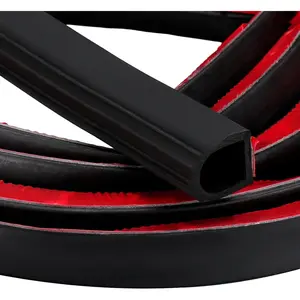 Rubber D Shape Door Seal Strip 1" RV Slide Out Seal Self Adhesive EPDM Rubber Heavy Duty Automotive Weather Stripping for Fill Gaps Apply to   RV Boat  Application (18 )