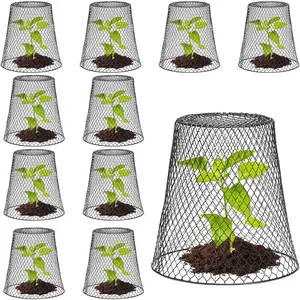 Garden Plant Pot Protective Cover, Metal Iron Cage Protective Basket, Pot Protective Cage, Seedling Maintenance Tool, Garden Supplies